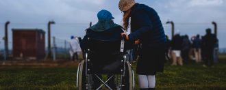 Elderly couple at the beach