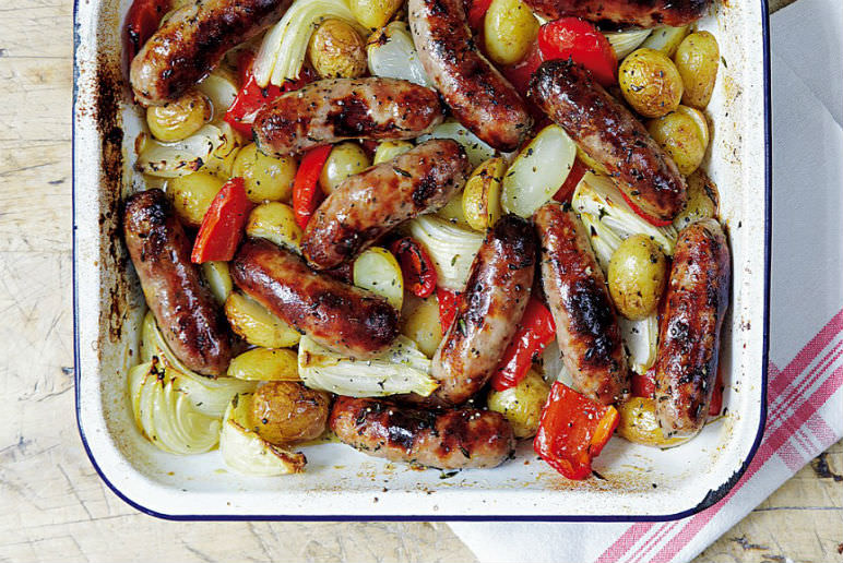 One Pot Meals for Autumn - Roasted Sausage and Potato Supper