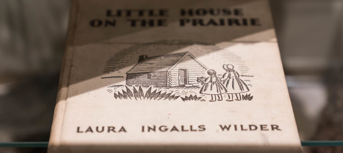 Picture of the Little House book which brought success for Laura Ingells Wilder