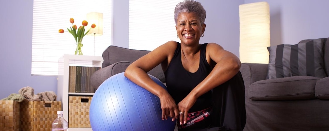 Elderly lady exercising