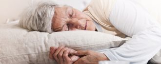 Elderly lady asleep