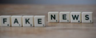 Fake News spelled out in scrabble letters