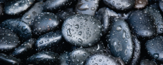 stones with raindrops