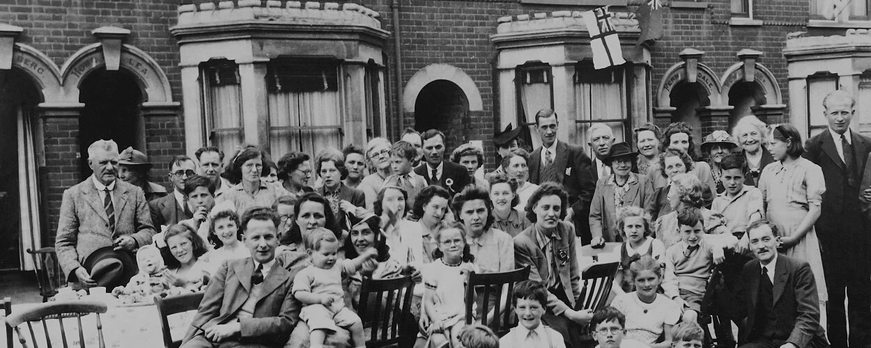 street party celebrating a past jubilee